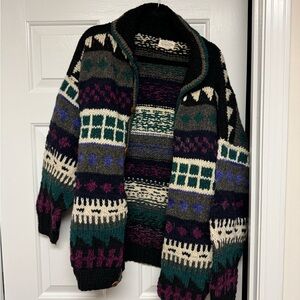 Vintage Sue Dille designs, 100 percent hand made and hand spun wool sweater